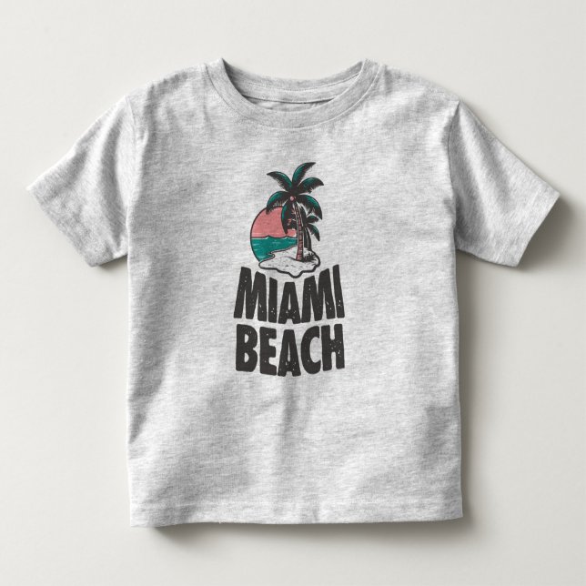 Infantil Camiseta Miami Beach (Frente)
