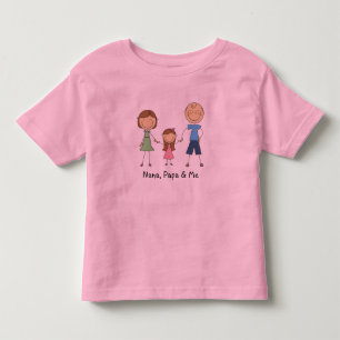 Infantil Camiseta Nana Papa e Me