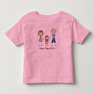 Infantil Camiseta Nana Papa e Me