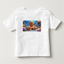 Camiseta Octopus para Bebês Amigos do Oceano