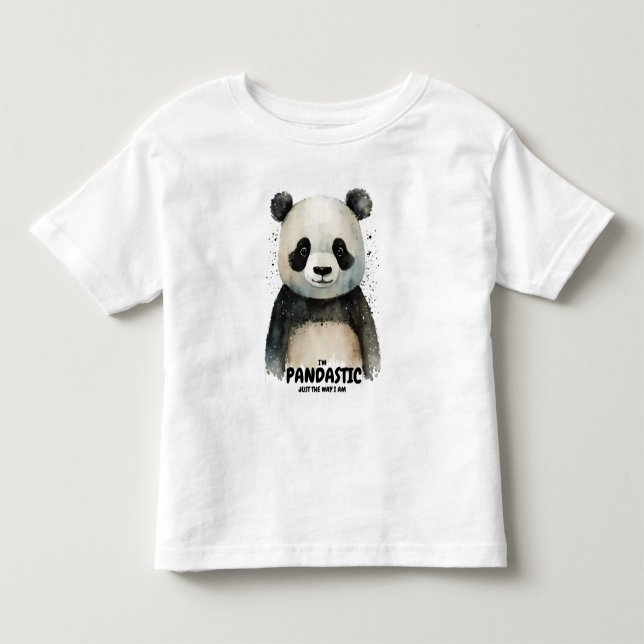 Infantil Camiseta Panda Personalizada (Frente)