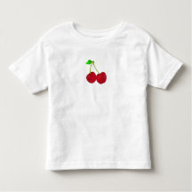Camiseta para bebês com sabor a cereja