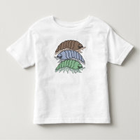Camiseta para Criança - 3 Bicho-de-conta (branco)
