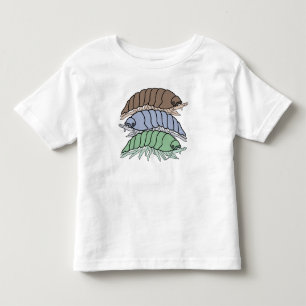 Infantil Camiseta para Criança - 3 Bicho-de-conta (branco)