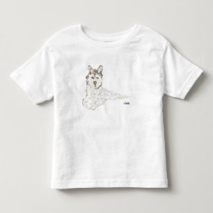 Infantil Camiseta para Criança : Husky Alaskano