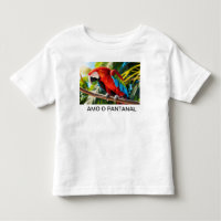 Camiseta para Crianças Arara Vermelha