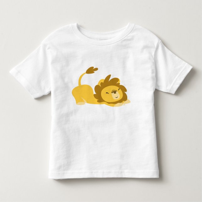 Infantil Camiseta para crianças do Leão Esticante (Frente)