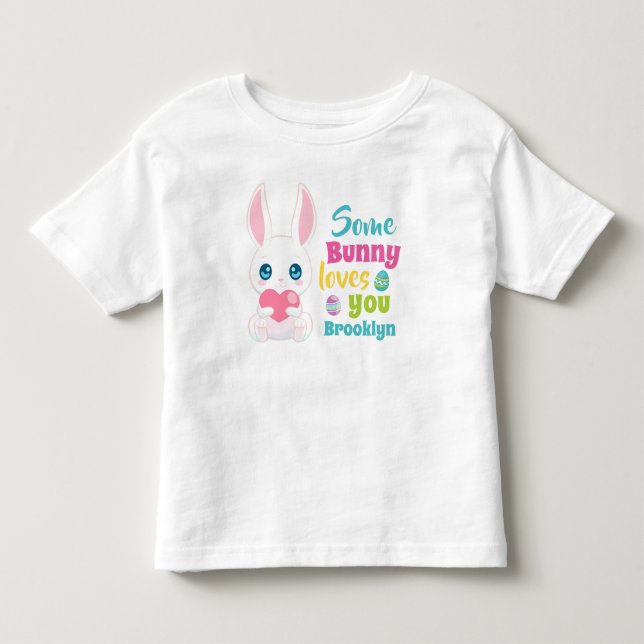 Infantil Camiseta Páscoa Bunny Toddler (Frente)