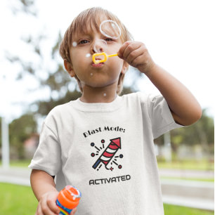Infantil Camiseta Patriótica Modo Explosão Ativado