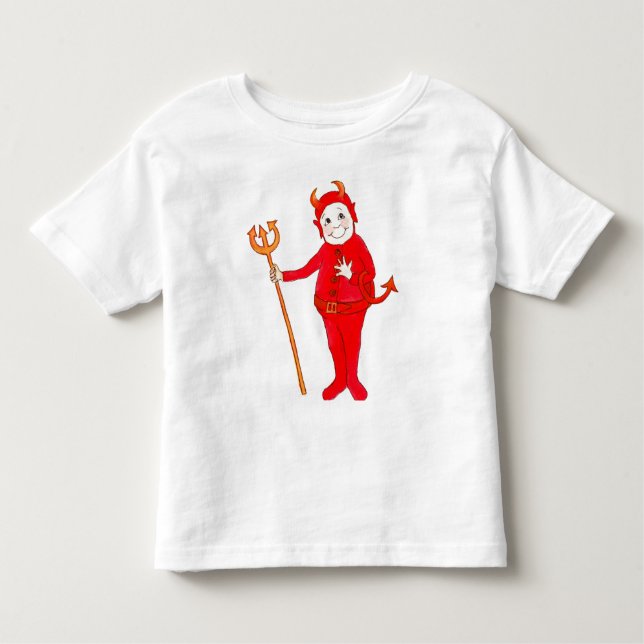 Infantil Camiseta 'Pequeno Diabo Vermelho' (Frente)