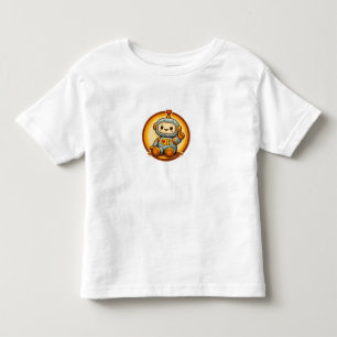 Infantil Camiseta Pequeno Robô Fofo Retro para Crianças