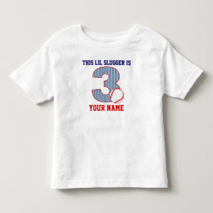 Infantil Camiseta Personalizada Baseball de aniversário de