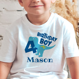 Infantil Camiseta Personalizada de Dinossauro para Menino d
