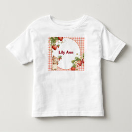 Infantil Camiseta Personalizada de Morango e Ratinho para C