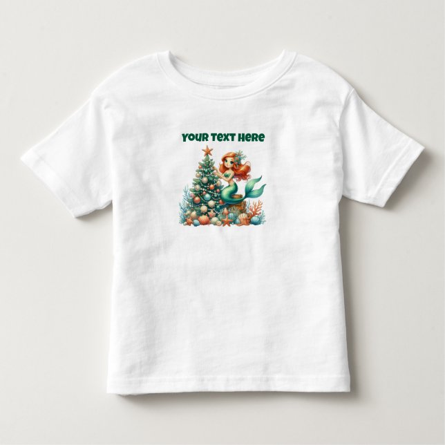 Infantil Camiseta Personalizada de Natal para Crianças com  (Frente)