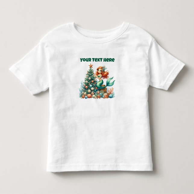 Infantil Camiseta Personalizada de Natal para Crianças Pequ (Frente)