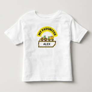 Infantil Camiseta personalizada de Nome do Caminhão de Cons