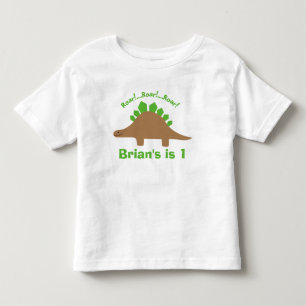 Infantil Camiseta Personalizada do Estegossauro Dinossauro