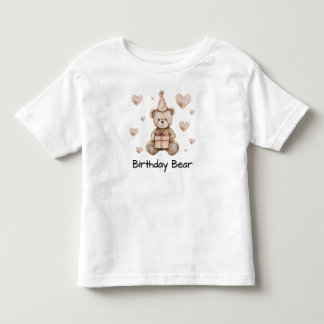 Infantil Camiseta Personalizada do Ursinho de Aniversário B