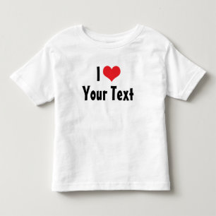 Infantil Camiseta Personalizada Eu Amo