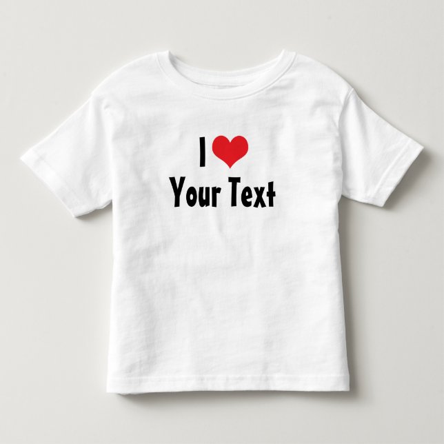 Infantil Camiseta Personalizada Eu Amo (Frente)