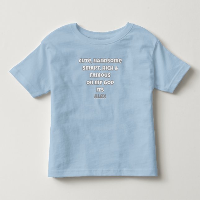 Infantil Camiseta Personalizada para Bebê Menino Presente D (Frente)