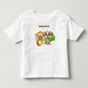 Infantil Camiseta Personalizada para Crianças com Cachorrin