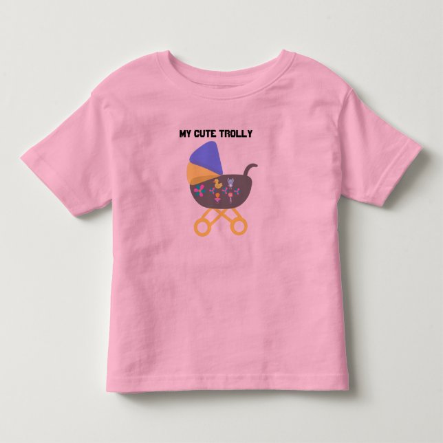 Infantil  Camiseta Pink para Bebê Fofa (Frente)