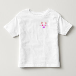 Infantil camiseta plana com soco de gato