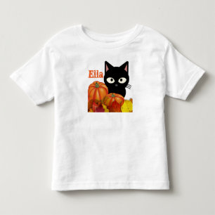 Infantil Camiseta preta de Halloween para crianças pequena