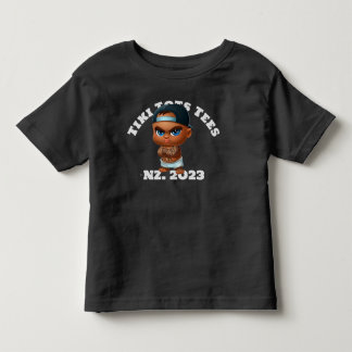 Infantil  Camiseta preta Tiki Tots. 