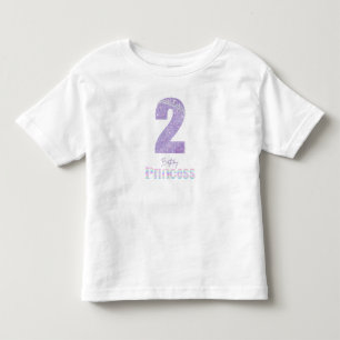 Infantil Camiseta Princesa de Aniversário 2 Anos de Idade