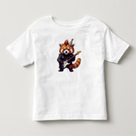 Infantil Camiseta Red Panda Rocker
