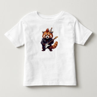 Infantil Camiseta Red Panda Rocker