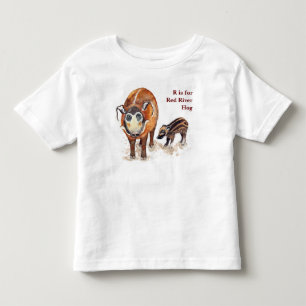 Infantil Camiseta Red River Hog para bebês e crianças