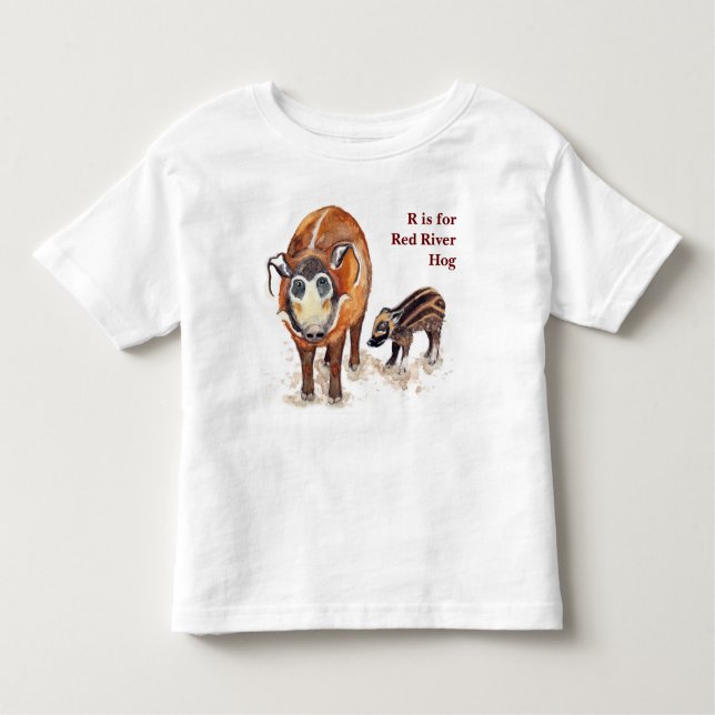 Infantil Camiseta Red River Hog para bebês e crianças (Frente)