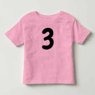 Infantil Camiseta Rosa para Criança de 3 Anos