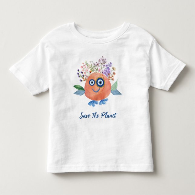 Infantil Camiseta Salve O Planeta (Frente)