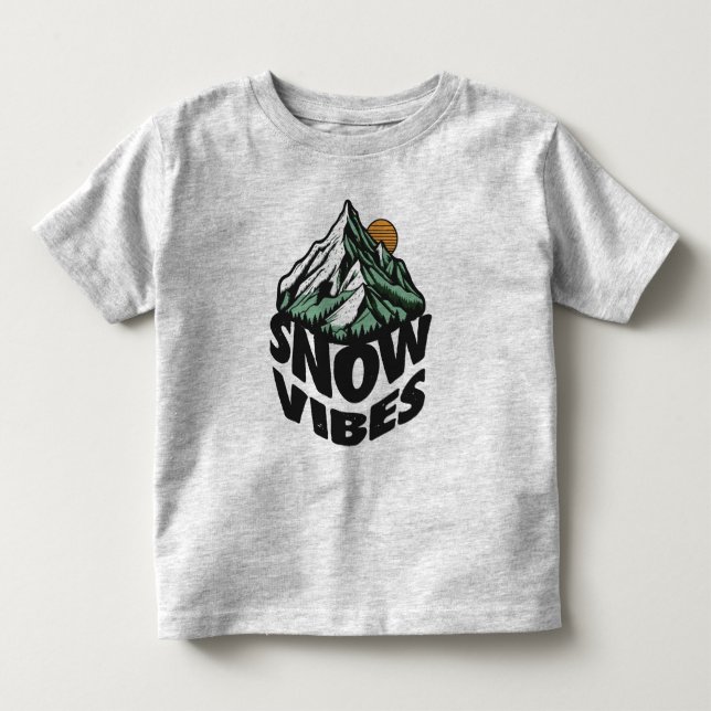 Infantil Camiseta Snow Vibes (Frente)