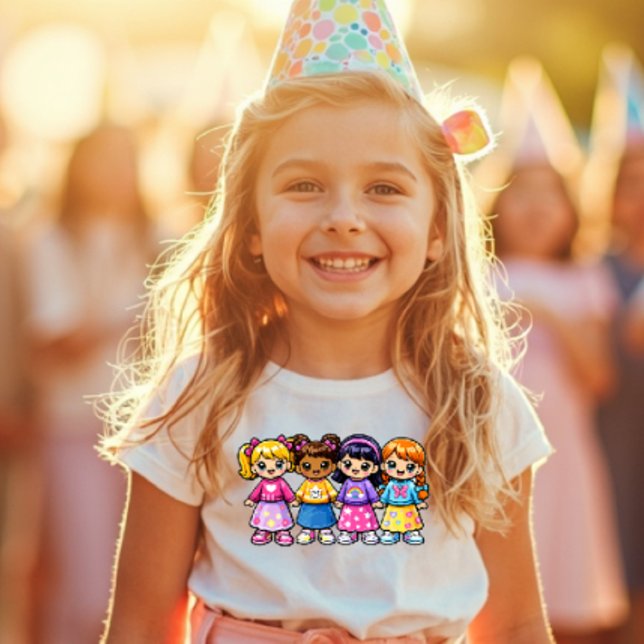Infantil Camiseta Super Amigas Y2K Meninas Fofas (Criador carregado)