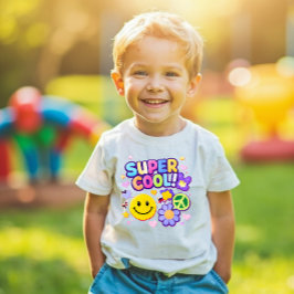 Infantil Camiseta Super Legal de Carinha Feliz Y2K para Cri