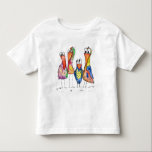 Infantil Camiseta T-Shirt De Quatro Bons Brancos Coloridos<br><div class="desc">Esta é uma pintura mestiça original de quatro aves brancas e coloridas.</div>