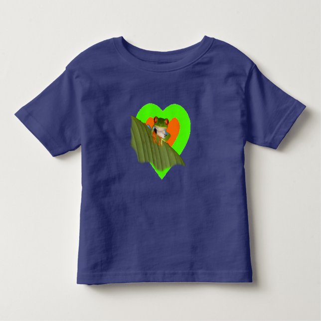 Infantil Camiseta T-shirt do Sapo Toddler de olhos vermelho (Frente)