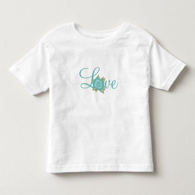 Infantil Camiseta Teal Love (Frente)