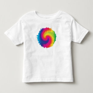 Infantil Camiseta Tie Dye Arco-íris Legal para Bebê