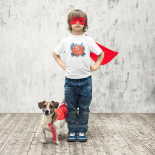 Infantil Camiseta vermelha, branca e BOOM! de 4 de julho em