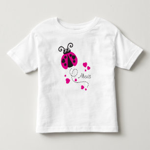 Infantil Camiseta voadora corações cor-de-rosa