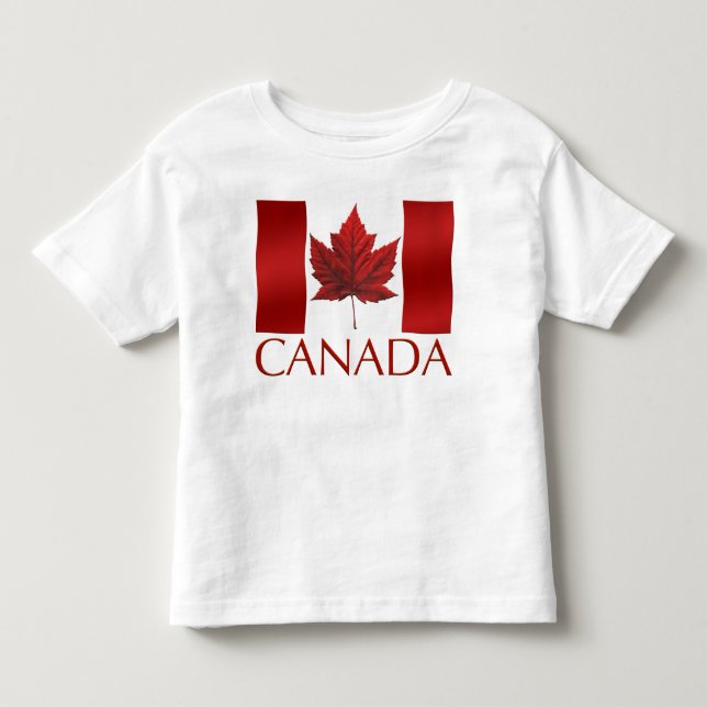 Infantil Canadá Flag Toddler T-shirt Canada Baby Camiseta (Frente)