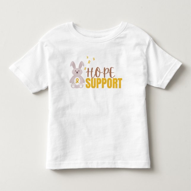 Infantil cancer de infância, esperança. Camiseta para Crian (Frente)