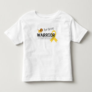 Infantil cancer guerreiro corajoso de camiseta